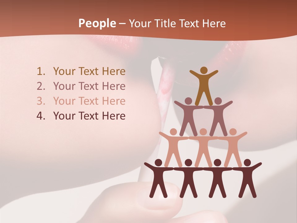 Lips Lipstick Model PowerPoint Template