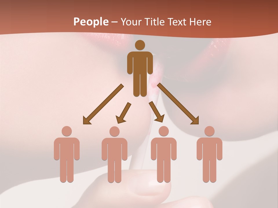 Lips Lipstick Model PowerPoint Template