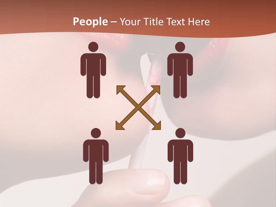 Lips Lipstick Model PowerPoint Template