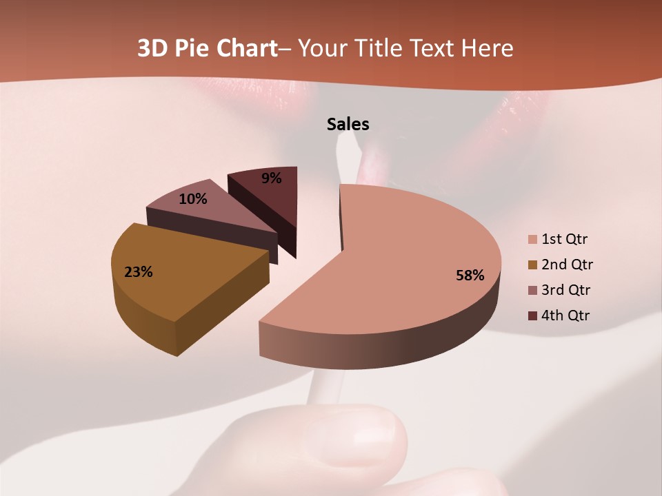 Lips Lipstick Model PowerPoint Template