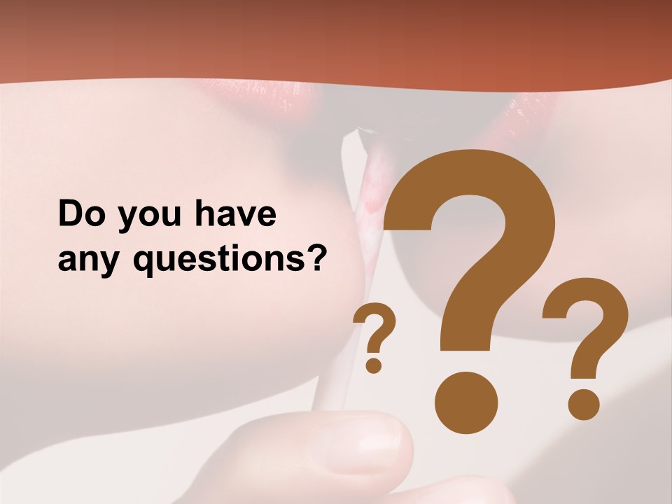 Lips Lipstick Model PowerPoint Template