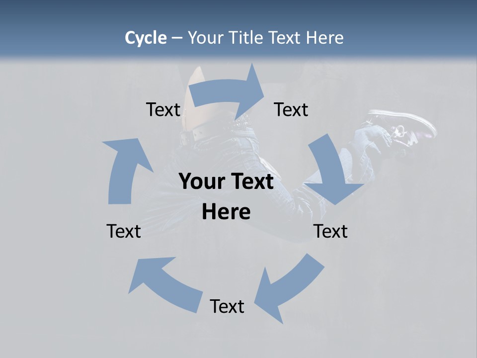 Jump Movement Woman PowerPoint Template