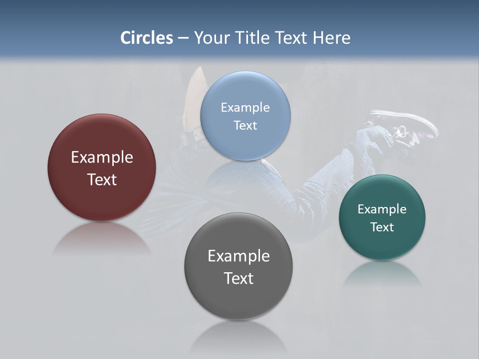 Jump Movement Woman PowerPoint Template