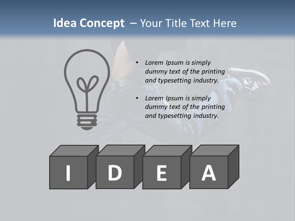 Jump Movement Woman PowerPoint Template