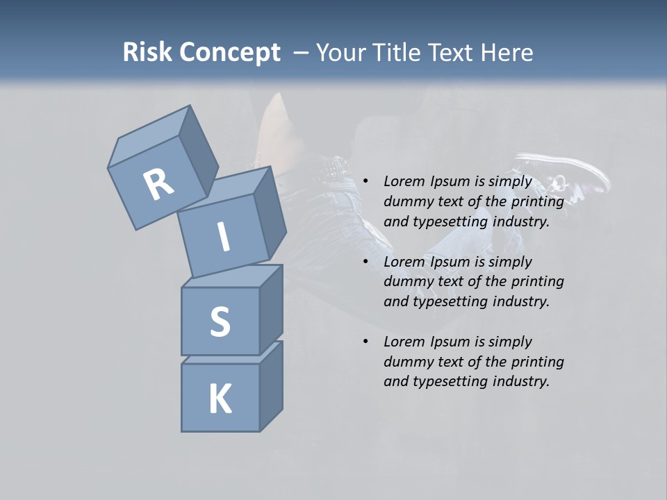 Jump Movement Woman PowerPoint Template