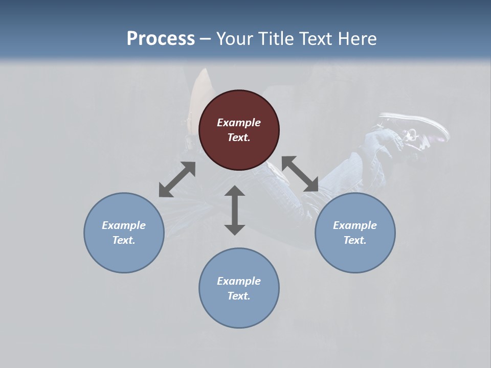Jump Movement Woman PowerPoint Template