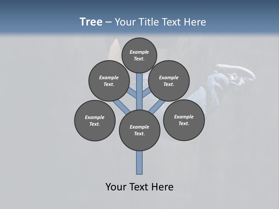 Jump Movement Woman PowerPoint Template