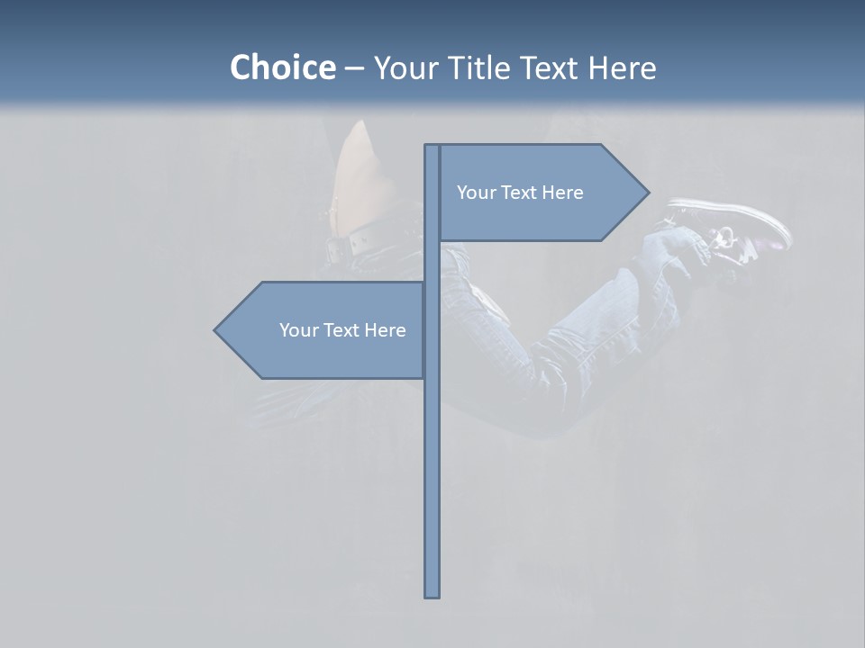 Jump Movement Woman PowerPoint Template