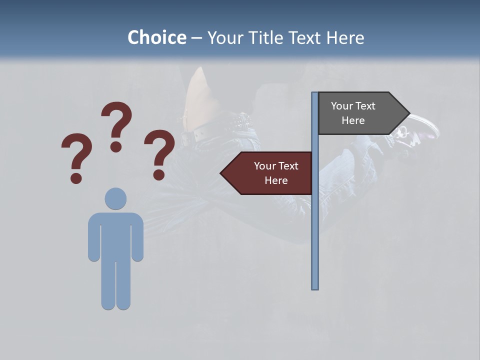 Jump Movement Woman PowerPoint Template