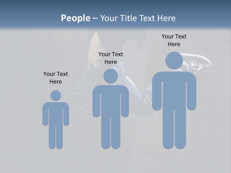 Jump Movement Woman PowerPoint Template