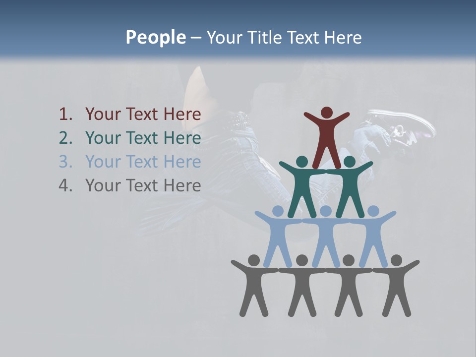 Jump Movement Woman PowerPoint Template