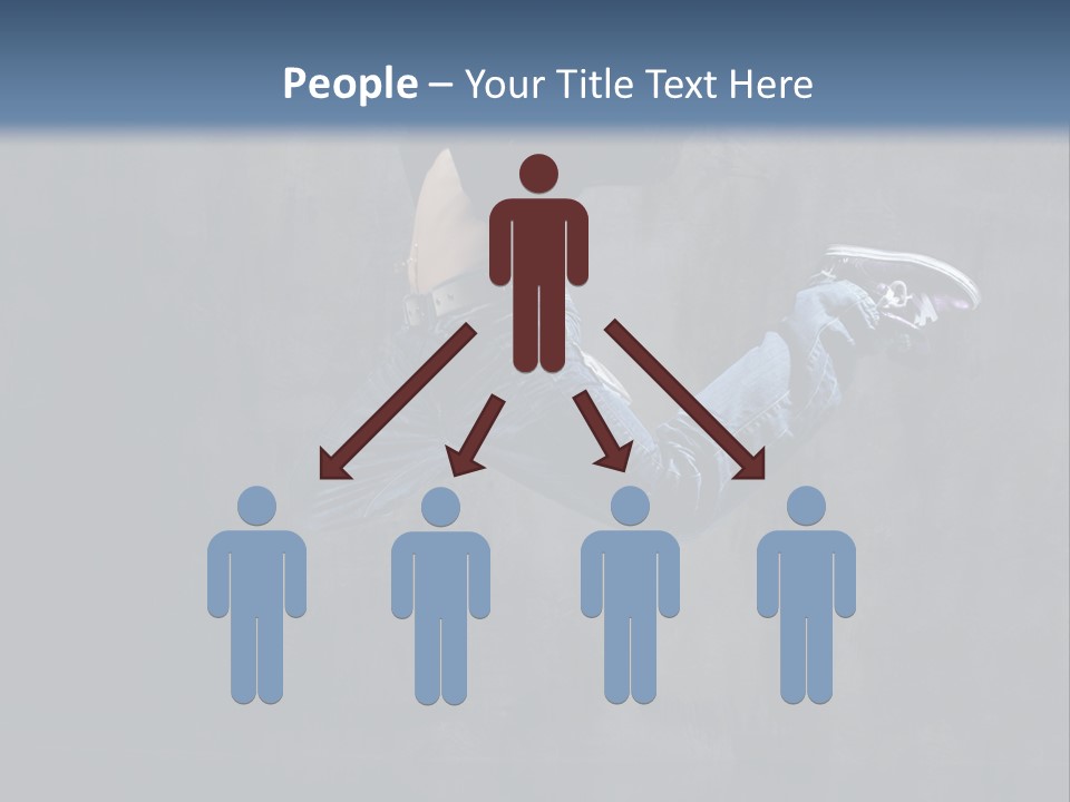 Jump Movement Woman PowerPoint Template