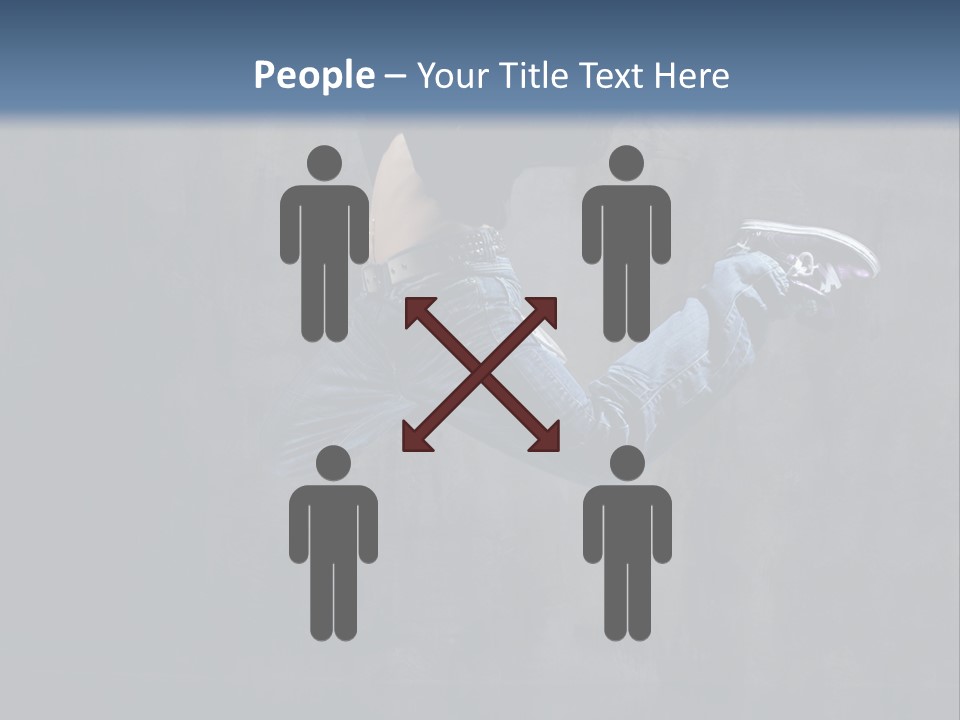 Jump Movement Woman PowerPoint Template