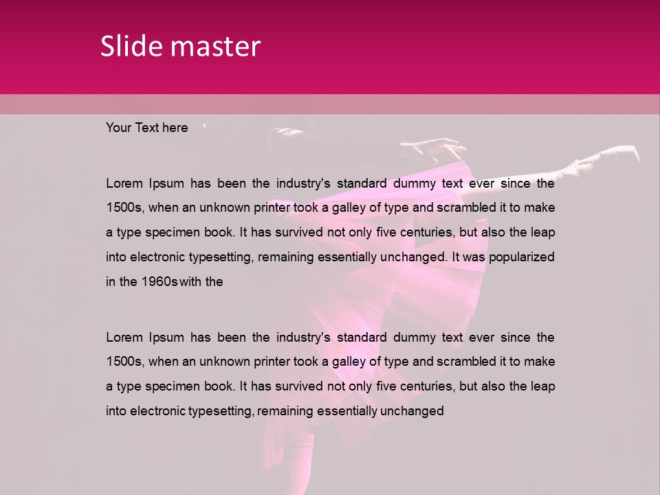 Dancer Vertical Moving PowerPoint Template