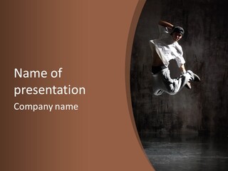 Performer Motion Breakdancer PowerPoint Template