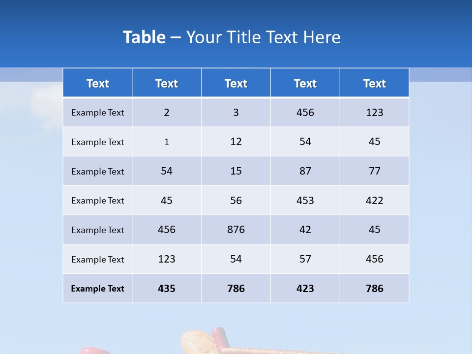 Picnic Basket And Wine PowerPoint Template