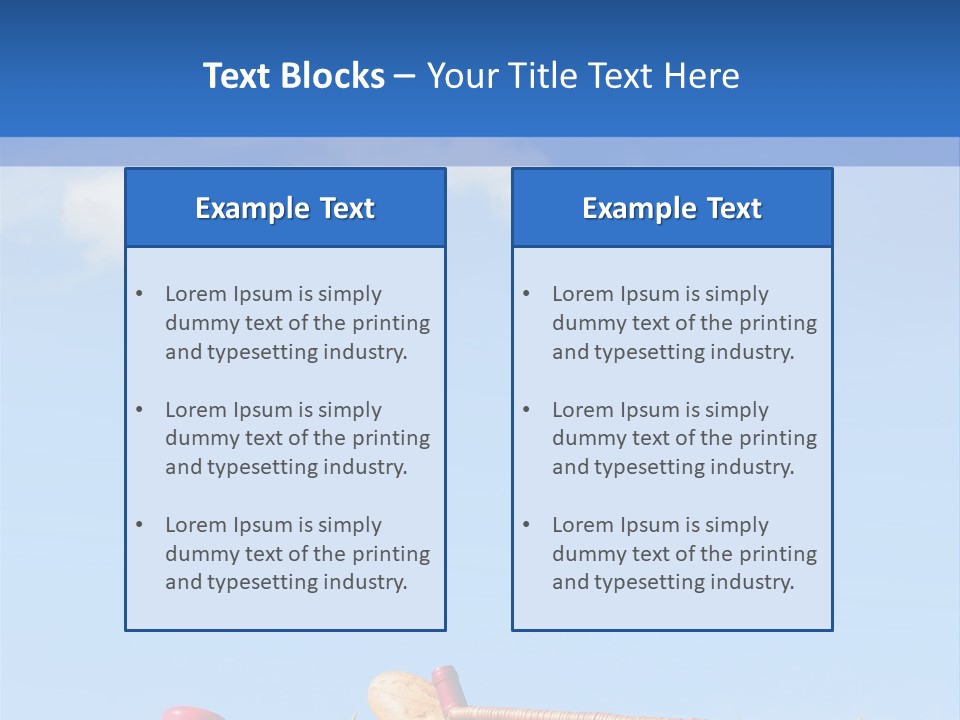 Picnic Basket And Wine PowerPoint Template