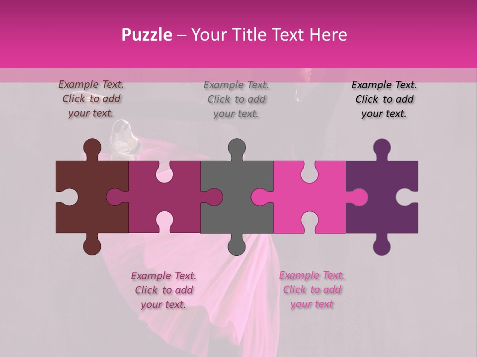 Vertical Girl Cheerful PowerPoint Template