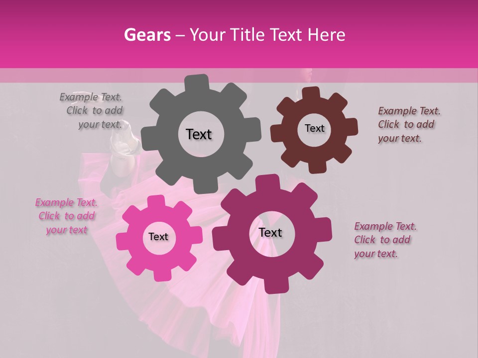 Vertical Girl Cheerful PowerPoint Template