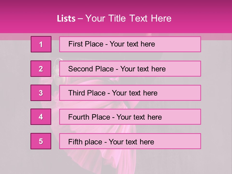 Vertical Girl Cheerful PowerPoint Template