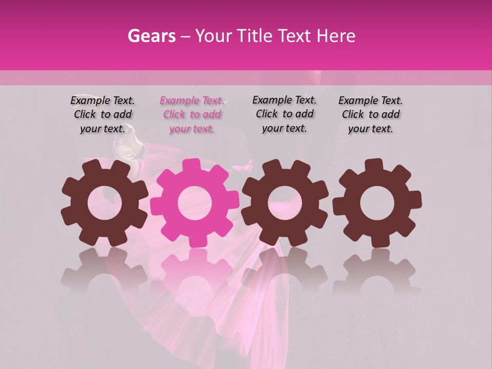 Vertical Girl Cheerful PowerPoint Template