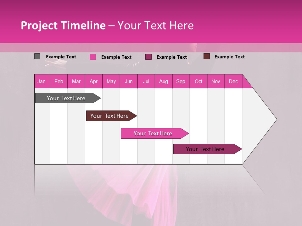 Vertical Girl Cheerful PowerPoint Template