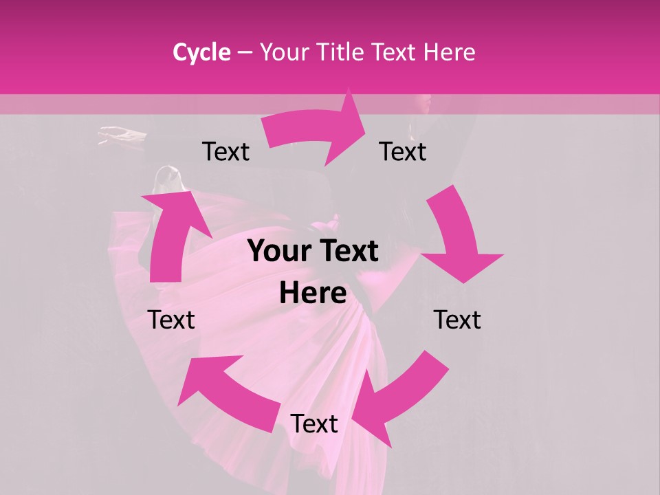 Vertical Girl Cheerful PowerPoint Template