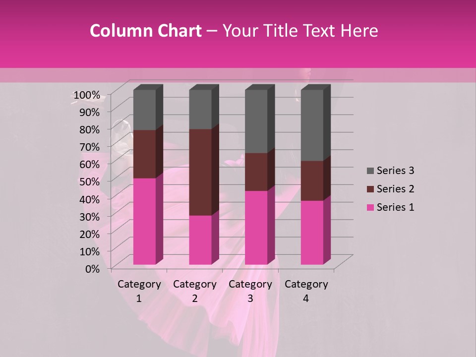 Vertical Girl Cheerful PowerPoint Template
