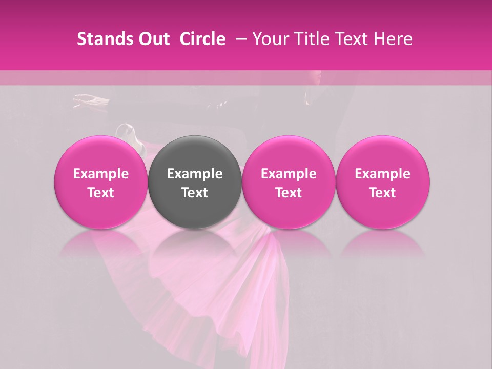 Vertical Girl Cheerful PowerPoint Template