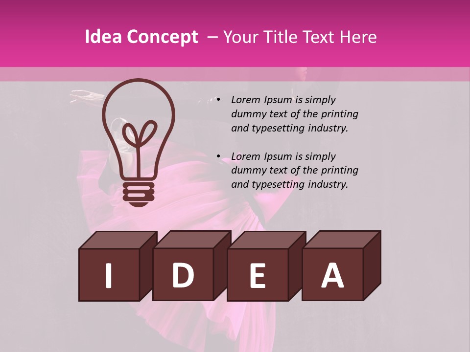 Vertical Girl Cheerful PowerPoint Template