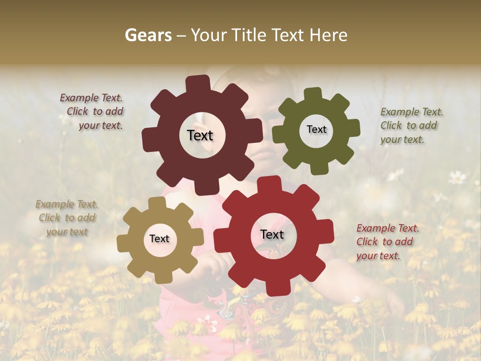 Childhood Rural Person PowerPoint Template