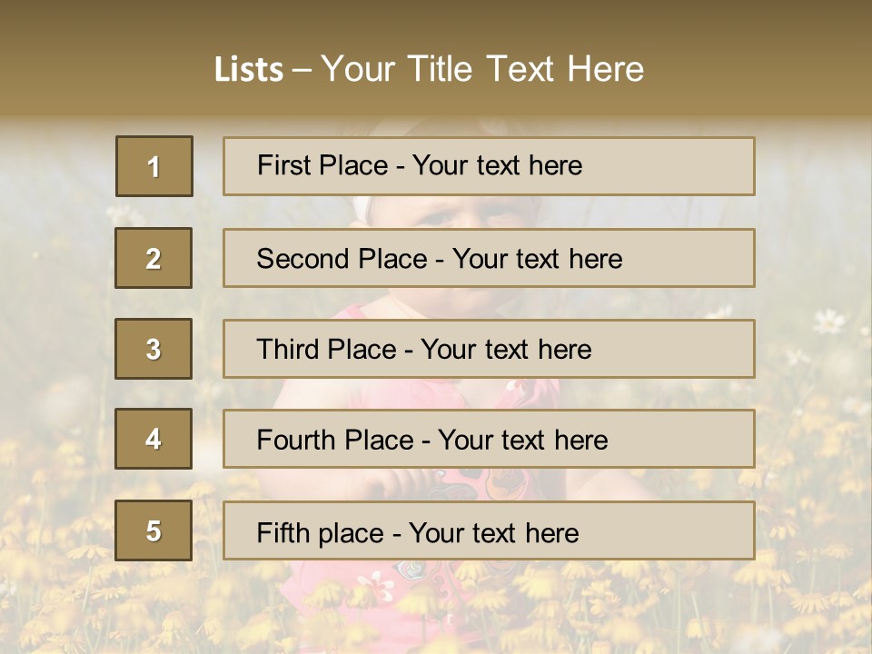 Childhood Rural Person PowerPoint Template