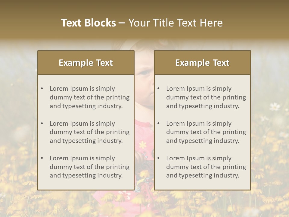 Childhood Rural Person PowerPoint Template