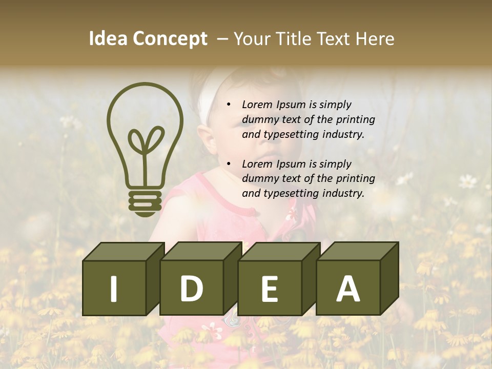 Childhood Rural Person PowerPoint Template