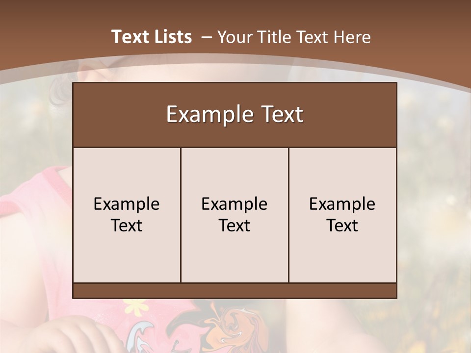 Cute Spring Toddler PowerPoint Template