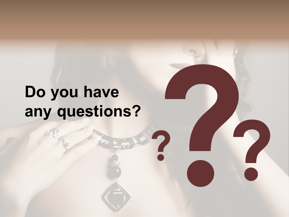 Jewelry Women PowerPoint Template