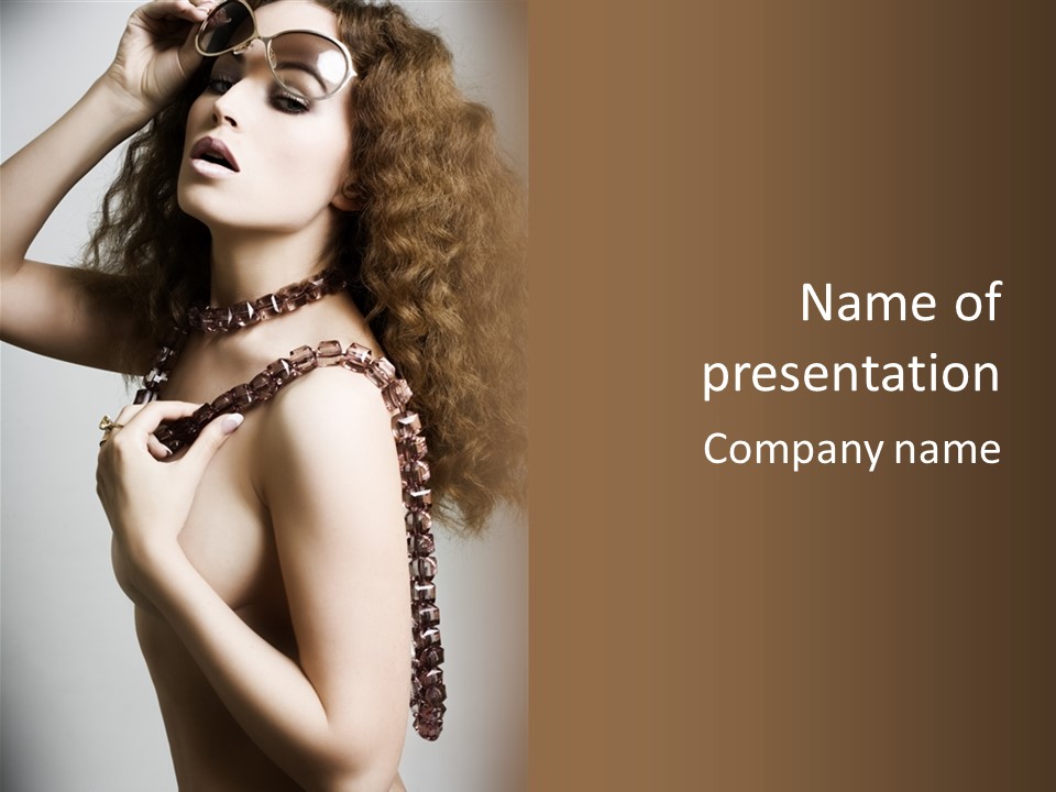 Wraparound Female Head PowerPoint Template