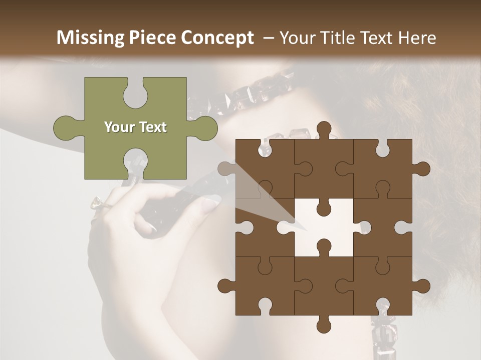 Wraparound Female Head PowerPoint Template