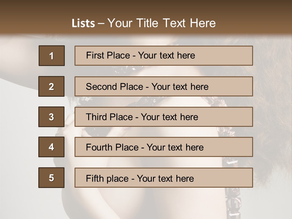 Wraparound Female Head PowerPoint Template