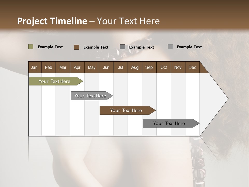 Wraparound Female Head PowerPoint Template