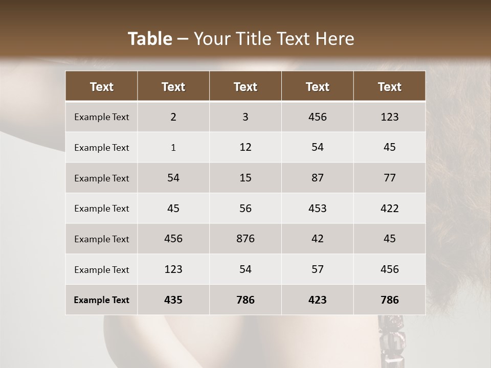 Wraparound Female Head PowerPoint Template