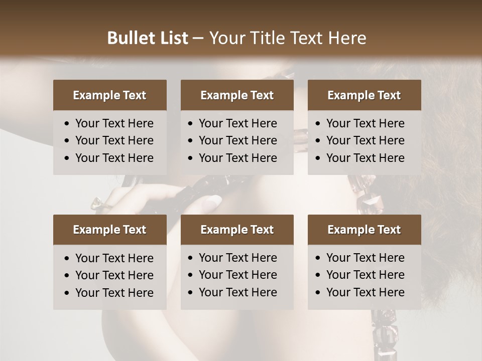 Wraparound Female Head PowerPoint Template