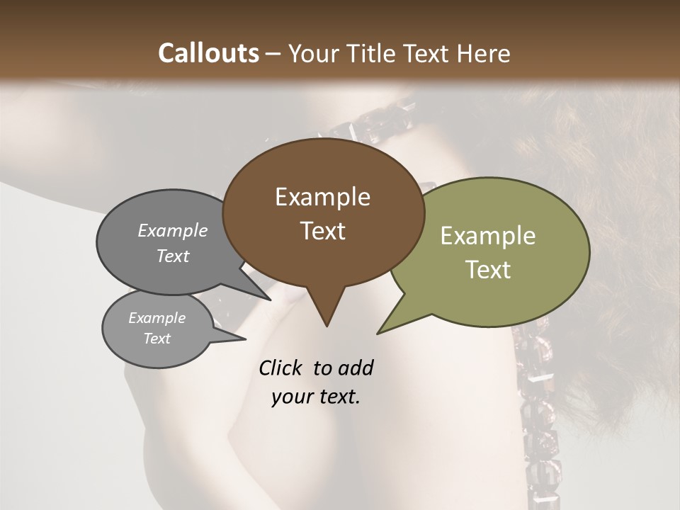 Wraparound Female Head PowerPoint Template