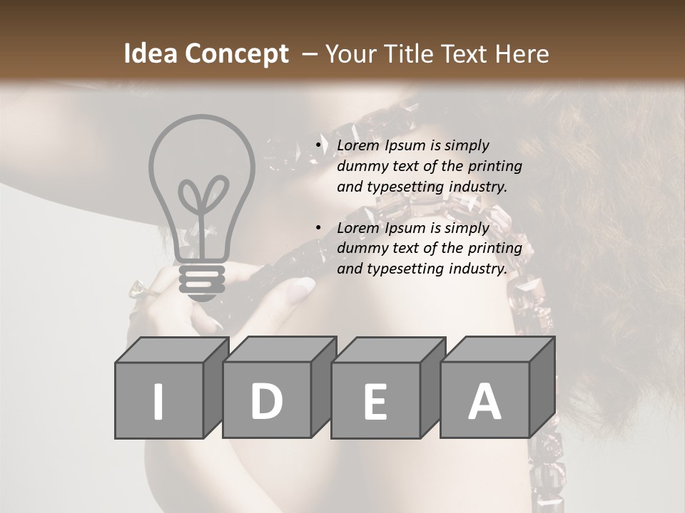 Wraparound Female Head PowerPoint Template