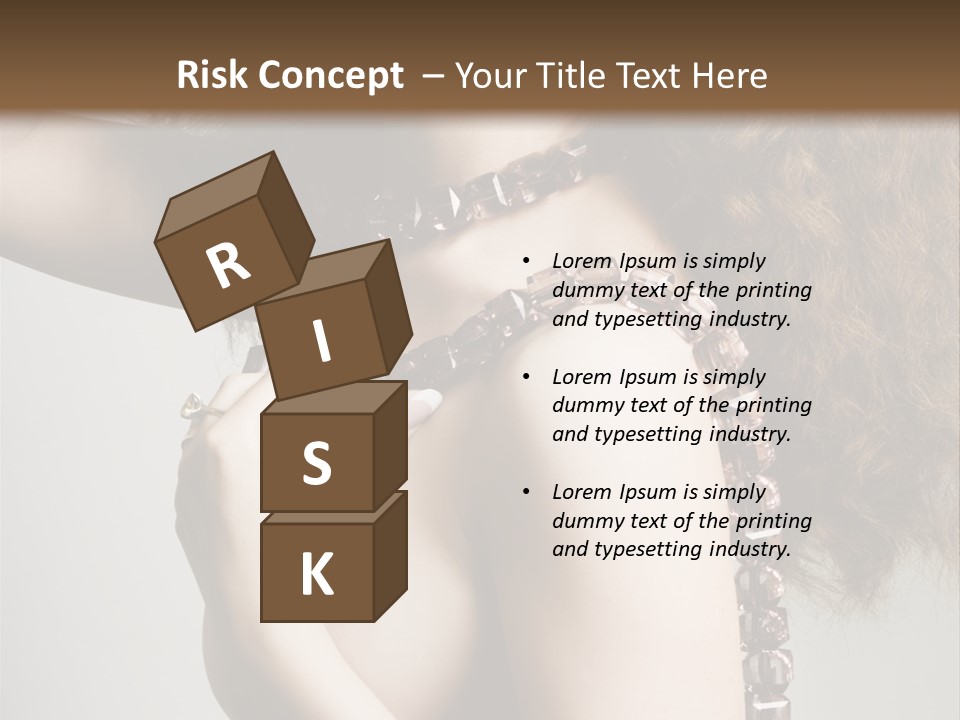 Wraparound Female Head PowerPoint Template