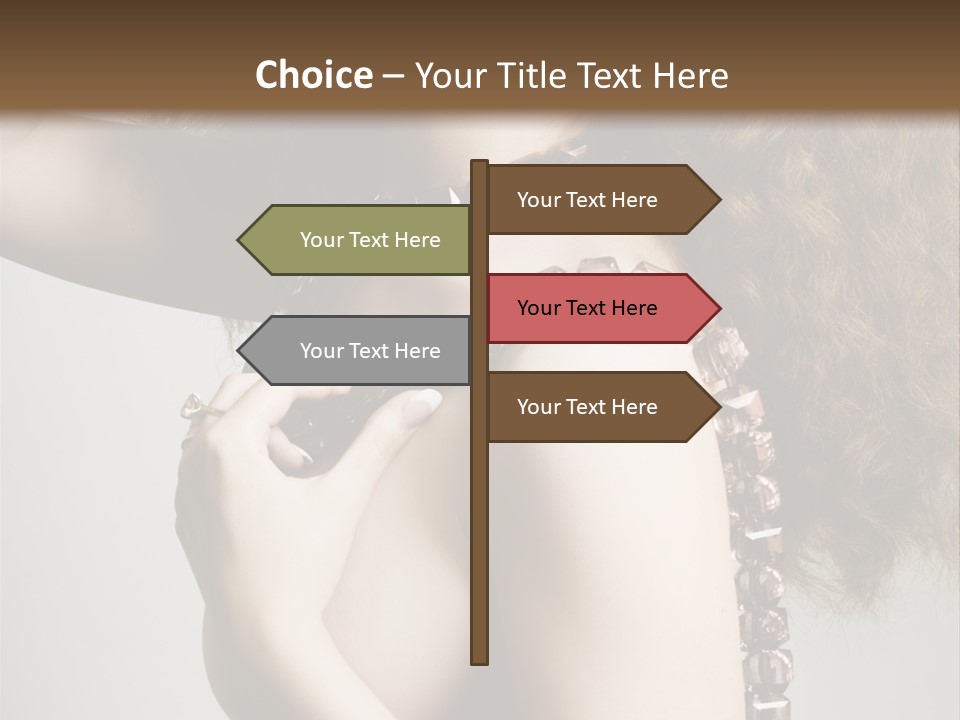 Wraparound Female Head PowerPoint Template