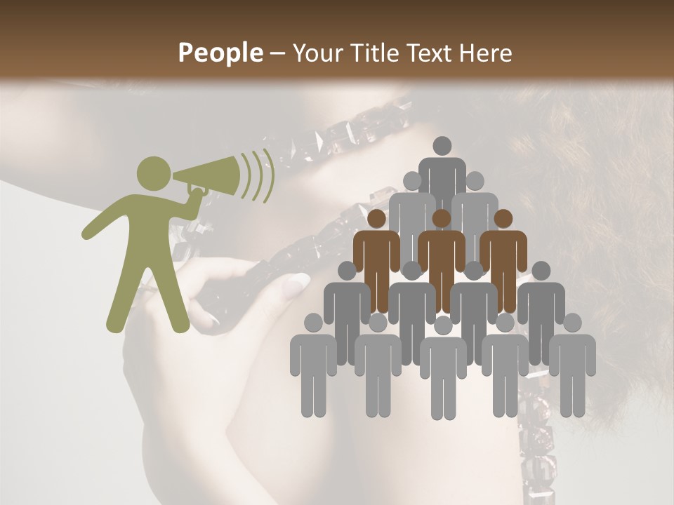 Wraparound Female Head PowerPoint Template