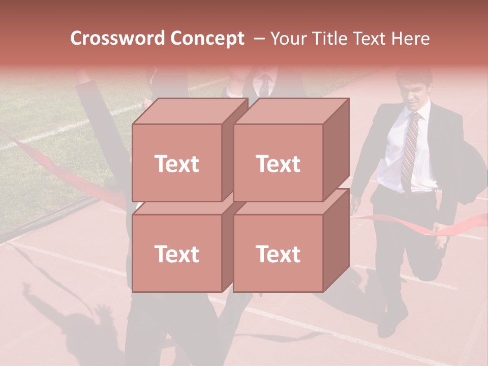 Crossing The Finish Line PowerPoint Template