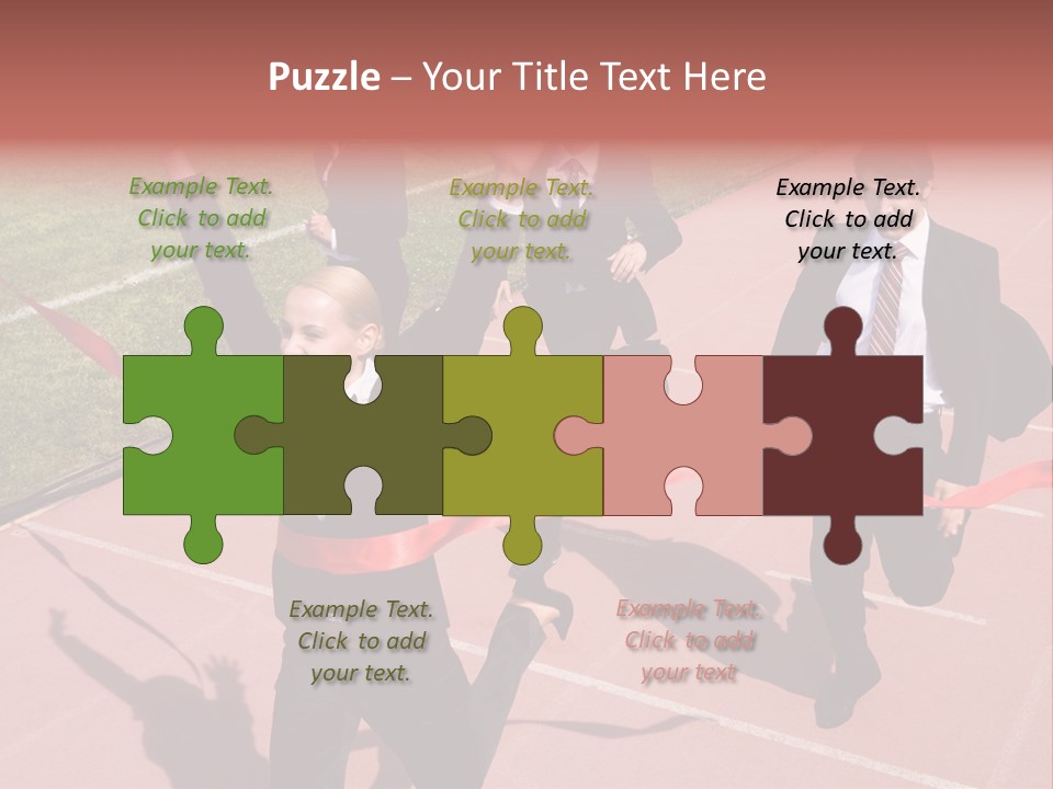 Crossing The Finish Line PowerPoint Template