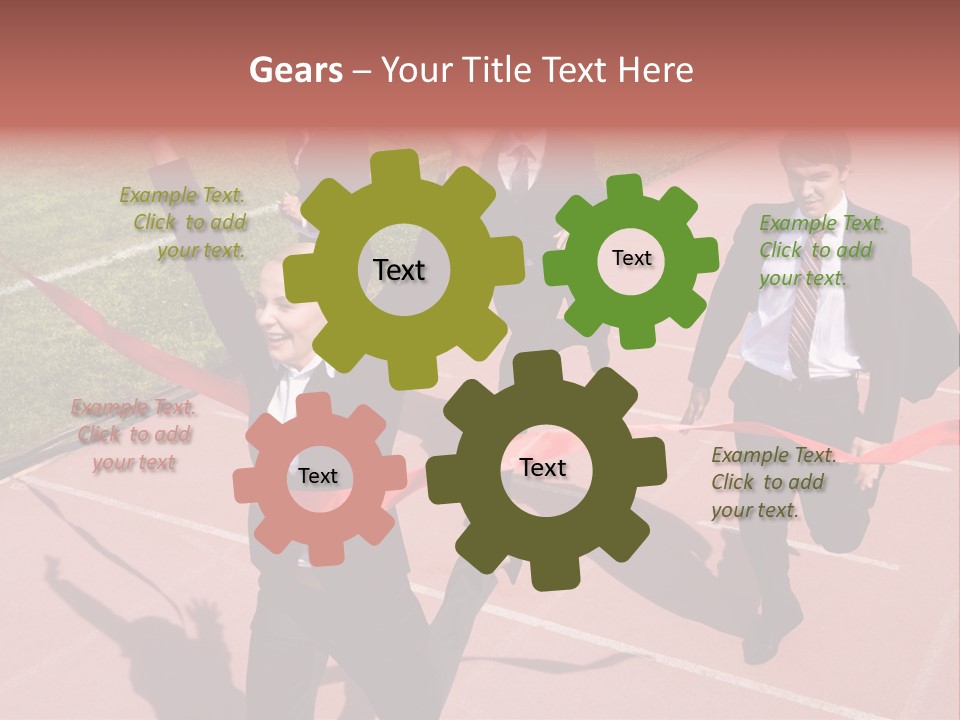 Crossing The Finish Line PowerPoint Template